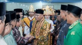 Rahmat Mirzani Djausal pada acara silaturahmi dan halalbihalal di Hotel Soeltan Luxe, Sabtu (12/4/2025), Foto: Diskominfotik Provinsi Lampung.
