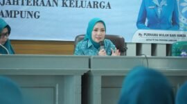 Ketua TP. PKK Provinsi Lampung, Purnama Wulan Sari, di kantor PKK Provinsi Lampung, Senin (14/4/2025), Foto: Diskominfotik Provinsi Lampung.