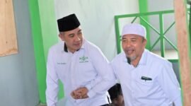 Bupati Pesawaran, Dendi Romadhona bersama PCNU Pesawaran, Minggu (20/4/2025), Foto: Soheh/NK.