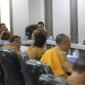 Bupati dan wakil bupati Lampung Barat saat menggelar rapat dengan pimpinan perusahaan dan perbankan milik pemerintah dan swasta, Senin (21/4/2025), Foto: Iwan/NK.