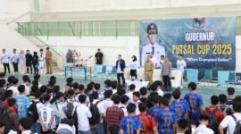 Gubernur Futsal Cup 2025 di Sport Center UIN Raden Intan, Senin (28/4/2025), Foto: Diskominfotik Provinsi Lampung.