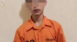 Pelaku pencurian ponsel berinisial AAS (24), Foto: Reza/NK.