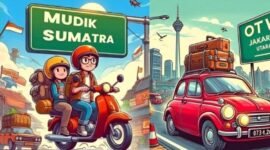 Ilustrasi mudik lebaran