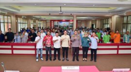 Gelaran talkshow bertajuk “Merajut Kebersamaan Untuk Peningkatan Kesejahteraan Pekerja dan Produktivitas Nasional” di Aula Rajabasa, Kamis, (1/5/2025), Foto: Eko/NK.
