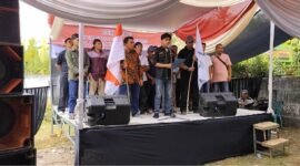 FOKAL Pesawaran saat mendeklarasikan diri sebagai Pemantau Pemilu Independen, Senin (5/5/2025), Foto: Soheh/NK.