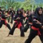 Pagelaran seni bela diri pada pembukaan TNI Manunggal Membangun Desa (TMMD) ke-124 Kodim 0422/Lampung Barat, Foto: Ist.