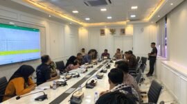 Bupati Lambar bersama Disporapar saat melakukan audiensi dengan Kemenpora RI, Jumat (9/5/2025), Foto: Iwan/NK.