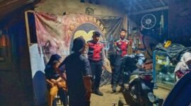 Jajaran Polres Pringsewu saat melakukan patroli, Senin (12/5/2025), Foto: Reza/NK.