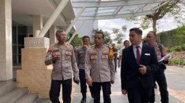 Jajaran Polres Pesawaran dan Polda Lampung saat melakukan Risk Assessment di Hotel Emersia Resort, Selasa (13/5/2025), Foto: Soheh/NK.