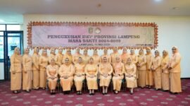 Pengukuhan Pengurus DWP Provinsi Lampung, Kamis (15/5/2025), Foto: Ist.