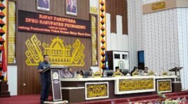 Riyanto Pamungkas pada Rapat Paripurna DPRD Kabupaten Pringsewu, Foto: Reza/NK.