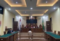 Proses sidang perdana kasus dugaan korupsi dana hibah LPTQ Pringsewu, Kamis (15/5/2025), Foto: Reza/NK.