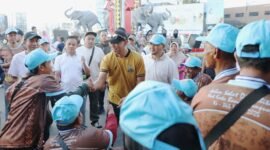 Rahmat Mirzani Djausal saat menghadiri Senam dan Jalan Sehat Disabilitas, Minggu (18/5/2025), Foto: Ist.