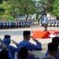 Bupati Egi saat memimpin langsung upacara bulanan di lingkungan Pemkab Lamsel, di Lapangan Korpri, Kalianda, Selasa (17/6/2025), Foto: Eko/NK.