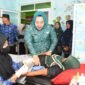 Pelayanan KB Terpadu dalam rangka memperingati Harganas ke-32 di Puskesmas Tiyuh Sukajaya, Selasa (17/7/2025), Foto: Arie/NK.