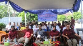 Kalapas Kotaagung, Andi Gunawan saat menghadiri gerakan nasional 'Klien Bapas Peduli', Kamis (26/6/2025). Foto: Rafik/NK.