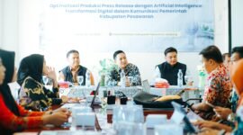 Pemkab Pesawaran bersama IPB saat menggelar pelatihan bertajuk 'Optimalisasi Produksi Press Release dengan AI', Kamis (26/6/2025). Foto: Soheh/NK.