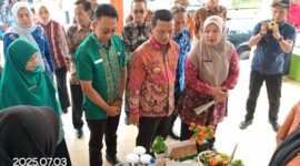 Bupati Pringsewu pada gelaran Gerakan Cegah Stunting di Pekon Pandansurat, Kamis (3/7/2025). Foto: Reza/NK.