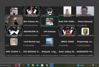 Tangkapan layar daring pada acara Rapat Koordinasi Fasilitasi Sertifikat Halal & Road Show H20. (24/7/2025). Foto: DPW Provinsi Lampung.