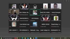 Tangkapan layar daring pada acara Rapat Koordinasi Fasilitasi Sertifikat Halal & Road Show H20. (24/7/2025). Foto: DPW Provinsi Lampung.