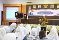 Bupati Tubaba saat memberi sambutan pada kegiatan Muscab IV IBI Tubaba, Kamis (21/8/2025). Foto: Arie/NK.