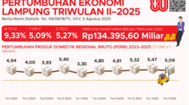 Infografis Pertumbuhan Ekonomi Provinsi Lampung Triwulan II-2025. (BPS LAMPUNG)
