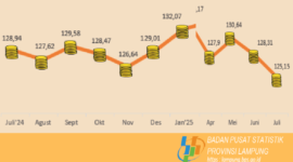 Infografis Perkembangan Nilai Tukar Petani Provinsi Lampung
Juli 2025. (BPS Lampung)