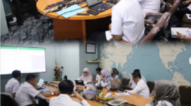 Kepala Bapenda Slamet Riadi beserja jajaran mengikuti rapat peroyeksi perubahan pendapatan Provinsi Lampung tahun 2025 di Ruang Rapat Kepala Bappeda Provinsi Lampung, Rabu (04/06/25).