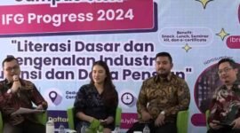 Program Campus Visit IFG yang digelar di Fakultas Ekonomi dan Bisnis Unila pada akhir tahun lalu. Foto: Abitya Akbarsyah  