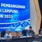 Gubernur Mirza didampingi Wakil Gubernur Jihan dan Sekdaprov Marindo saat pemaparan pembangunan infrastruktur jalan di Provinsi Lampung 2025.