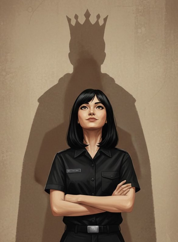 Ilustrasi ambisi seorang bibi yang tega menggunting dalam lipatan langkah keponakannya yang menjadi raja. 