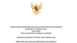 PERATURAN MENTERI KEUANGAN REPUBLIK INDONESIA
NOMOR 97 TAHUN 2025
TENTANG
PETA KAPASITAS FISKAL DAERAH 