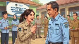 MBG Lampung kembali diwarnai insiden keracunan. Selagi KPPG dan Satgas MBG Lampung memakai pakem petugas pemadam kebakaran, selama itu juga potensi keracunan terus membayangi.(ilustrasi: Netizenku)