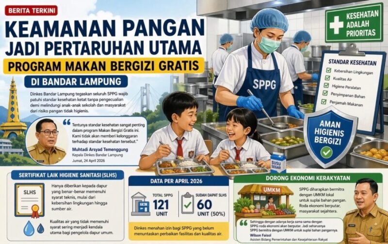 Standar kesehatan program Makan Bergizi Gratis Bandar Lampung.(ilustrasi: Netizenku)
