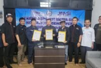 Deklarasi Sekretariat Bersama tiga konstituen Dewan Pers Provinsi Lampung. (Foto: Netizenku)
