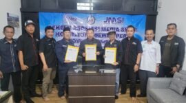 Deklarasi Sekretariat Bersama tiga konstituen Dewan Pers Provinsi Lampung. (Foto: Netizenku)