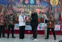 Wakil Gubernur Lampung Jihan Nurlela dan Ketua Umum Purna Jambore Nasional 1991 Teguh Santosa/Diskominfotik
